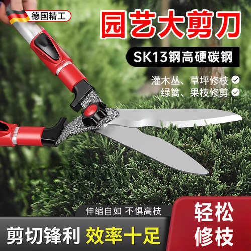 德国园艺大剪刀绿篱修枝剪绿化修花园林草坪剪果树枝专用粗枝剪刀
