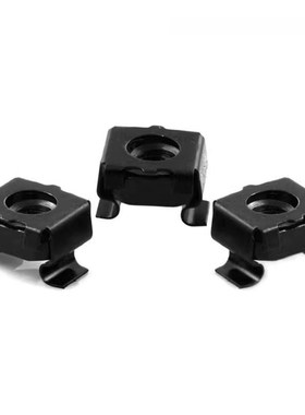 黑色304不锈钢卡式螺母笼式浮动四方卡扣机柜夹母螺丝帽M4M5M6M8