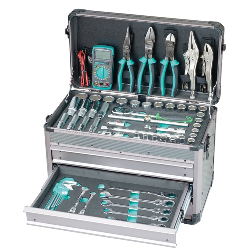 台湾宝工HW-612401M 1/2-1/4 124件专业套筒工具组 汽修汽保专用