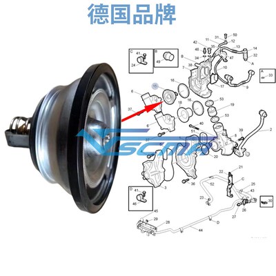 Volvo节温器21412639适用于D13引擎FM400FM440FM420FM460FM500