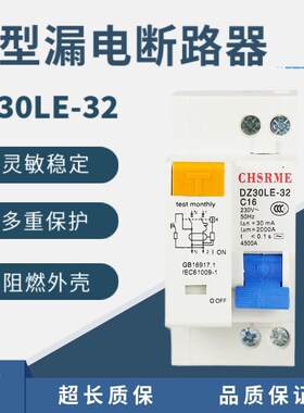上海人民DZ30LE-32家用小型漏电保护器DPN空气开关双进双出双线