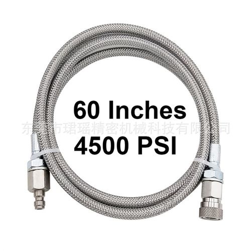 跨境供应150厘米 M10*1钢编充气管带公母头气体充气连接管过气管