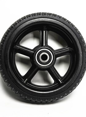 6.5x45实心轮胎整轮6.5x45实心胎6.5x2前轮总成6.5寸免充气实心胎