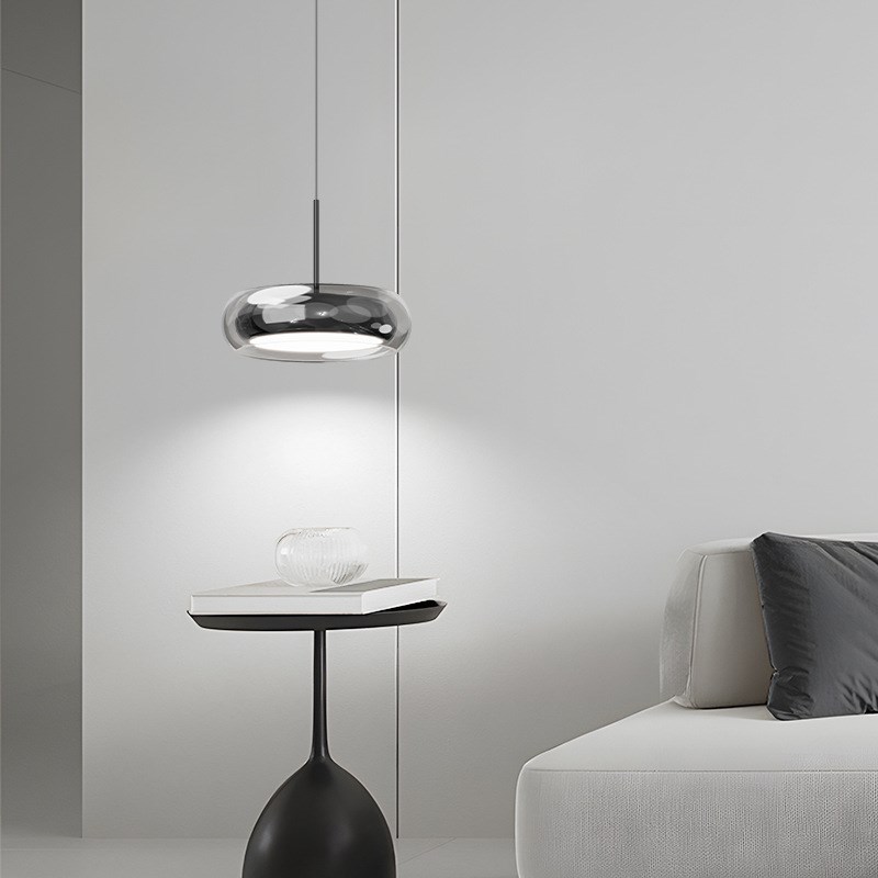 意式极简卧室床头小吊灯现代简约设计师创意餐桌吧台艺术玻璃灯具