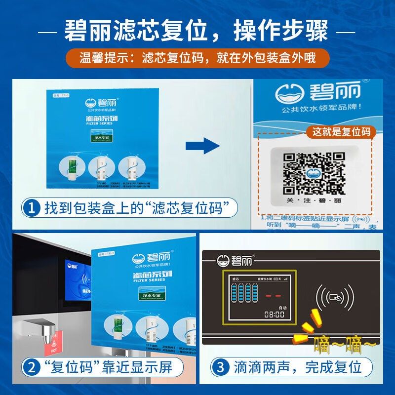 碧丽商用净水设备净水器饮水机专用智能滤芯学校直饮水设备配件