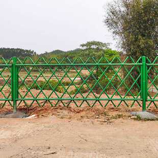 不锈钢仿竹护栏农村竹篱笆栅栏绿化草坪围栏O户外花园菜园竹节栏