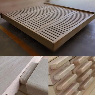 榉木床板排骨架可定制实木榻榻米硬床板防潮透气铺板铁.艺实木软