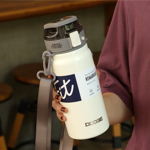 高级感保温杯女生高颜值情侣男士吸管水杯车载N简约316不锈钢杯子