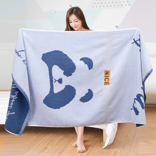 5A抗菌纯棉浴巾家用吸水大毛巾全棉情侣款 大人洗澡裹巾2024新款