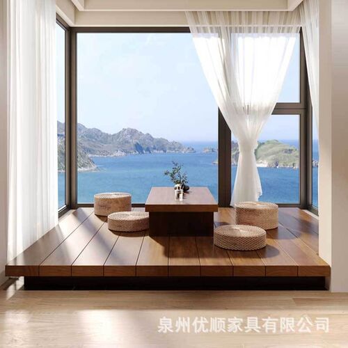 榻榻米床实木床现代简约卧室双人床1.5米床主卧T无床头床阳台地台