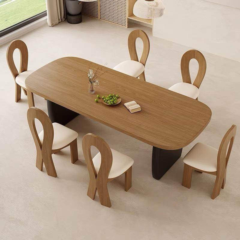 欧式轻奢奶油风实木餐桌家用客厅简约实木桌子高档餐厅餐桌椅组合,住宅家具,餐桌+餐椅,淘宝优惠券,粉丝福利购,淘宝优惠卷