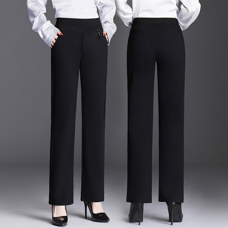 休闲西装裤子显瘦大码长裤2024新款爆款秋冬加绒窄版直筒高腰女裤