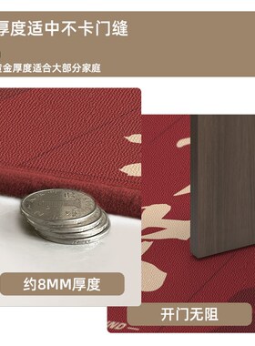 红色喜庆乔d迁耐脏防滑入户门地垫家用大门口可定制脚踏垫玄关地