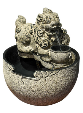 中式招财水景玄关流水生财茶桌摆件循环水貔貅Q开业礼物办公室装