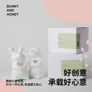 三浅陶社 情侣可n爱装饰摆件家居饰品桌面插花小花瓶乔迁新居礼