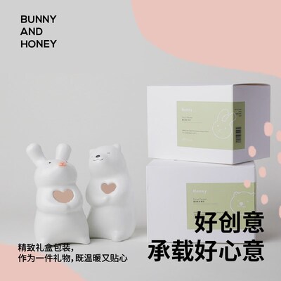 三浅陶社 情侣可n爱装饰摆件家居饰品桌面插花小花瓶乔迁新居礼