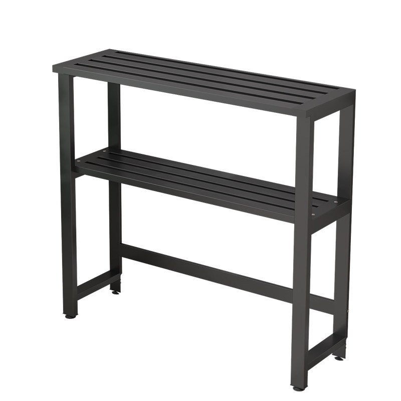 定制烤漆多层阳台空调外机置物架庭院H花架全铁艺室外露天盆景展