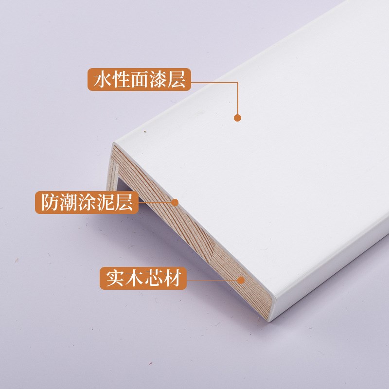 实木烤漆b门套线哑口门套门框7字型收口装饰条L型包边木条门套线