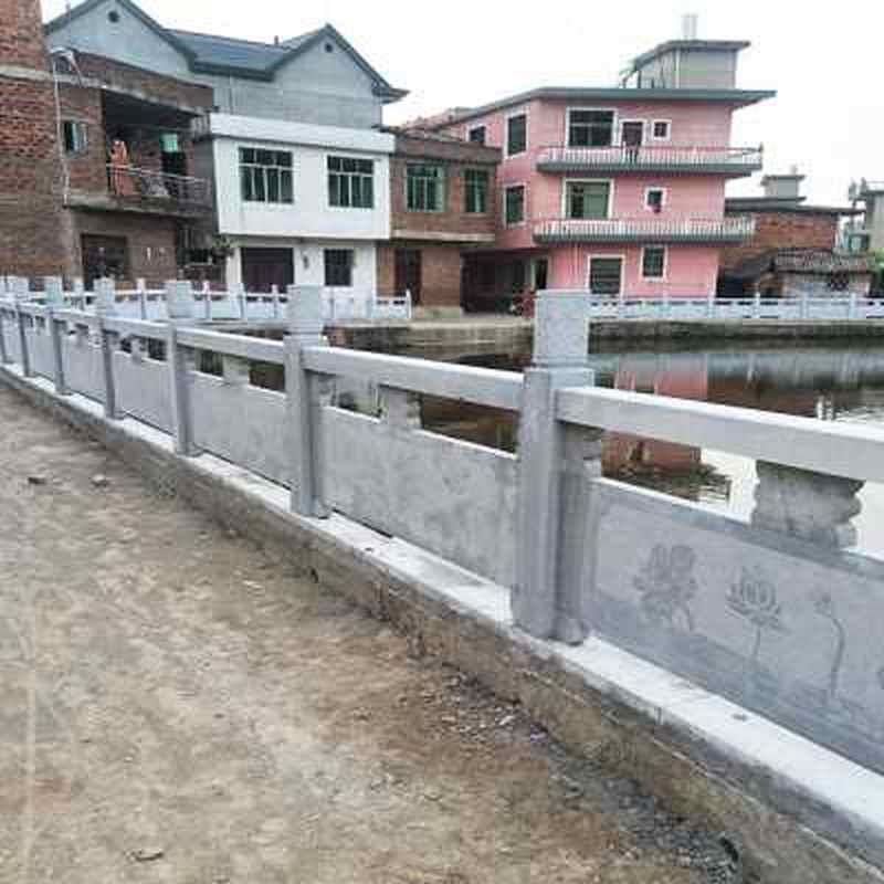 天然大理石围栏花岗岩阳台护w栏线雕浮雕栏杆户外河道扶栏石材雕I