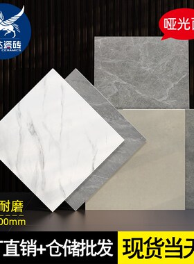 灰色哑光釉面瓷砖 600x6u00客餐厅卧室防滑地砖室内商铺连纹仿古