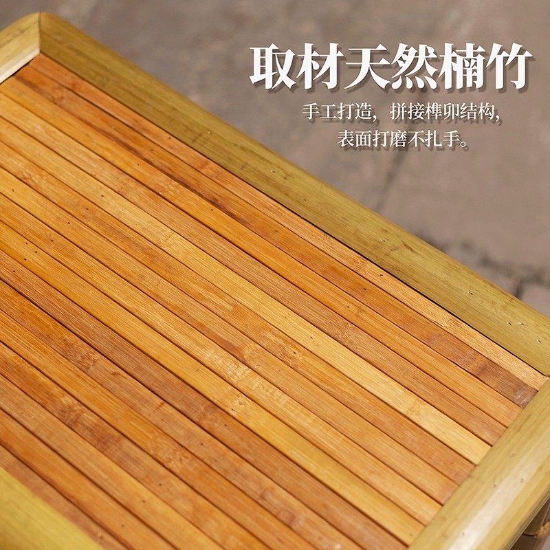 现代手工竹制茶几阳台小尺寸茶桌D简约迷你小桌子老式新中式竹椅