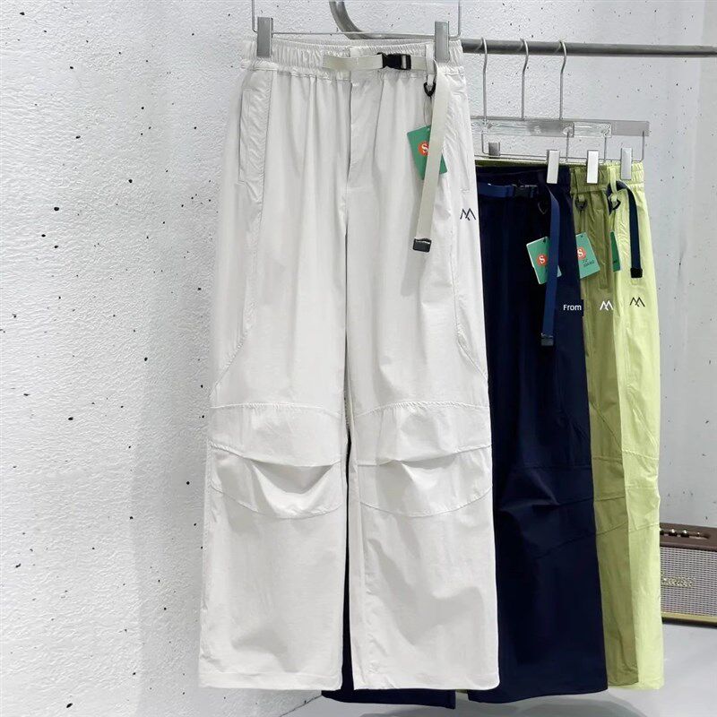 大厂订单!男女款户外山系轻薄透气D防泼水直筒束脚冲锋裤伞兵裤夏
