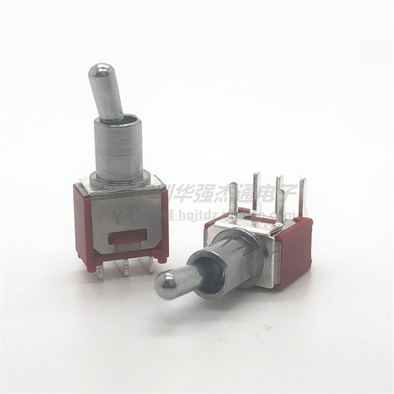 5mm超小纽子钮子开关SMTS-102-2C3 摇臂开关弯脚2档ON-ON拨动开关