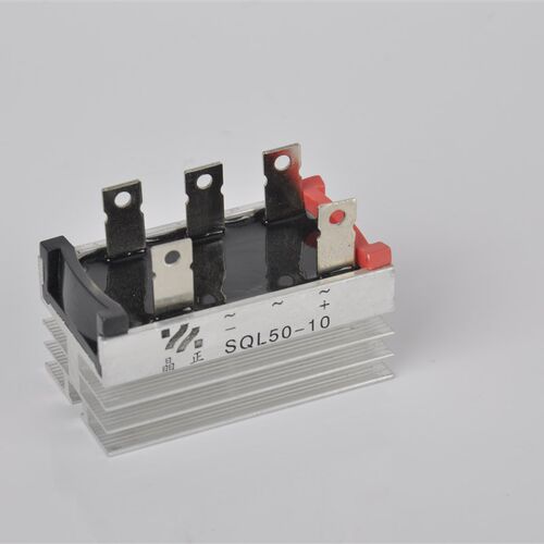 单相整流桥SQL-50A带散热器 整流器方桥桥堆 50A1000V铜脚大功率