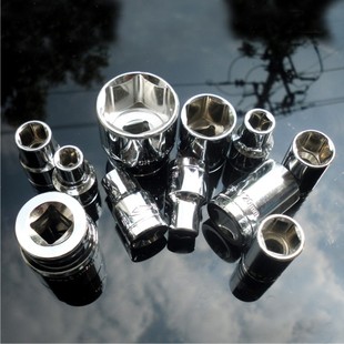 8寸中飞六角短套筒头子 公制3 机修汽修外6角螺母扳手 胜达