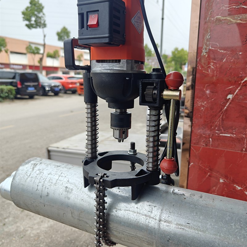 管道开孔机消防管不锈钢管钻孔机打孔器220V电动调速钻孔器促销