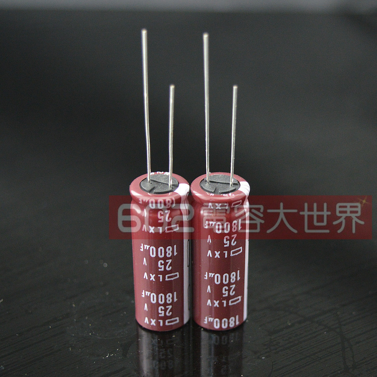25v1800UF黑金刚LXV高频开关电源固定滤波电解电容器105度12.5*35