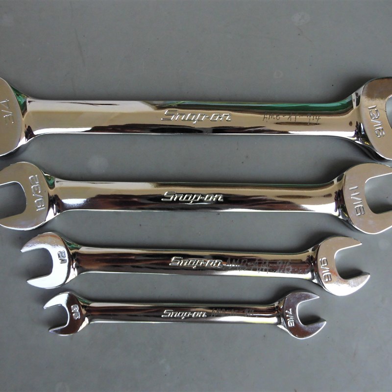 包邮库存全新原装进口Snapon美国实耐宝呆扳手精抛光英制开口扳手