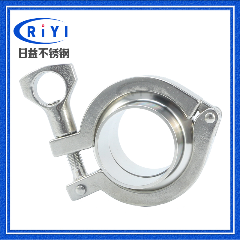 304不锈钢卫生级卡箍快装接头套装 卡盘大口径焊接端头固定卡扣套