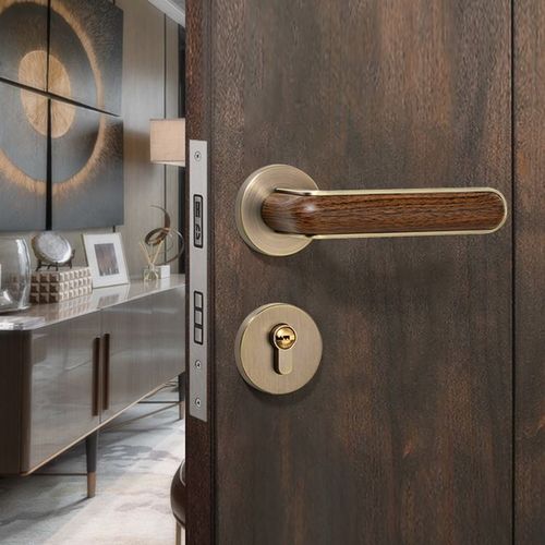 嘉森堡新中式门锁室内卧室房门锁实木木门锁家用分体锁磁吸静音锁