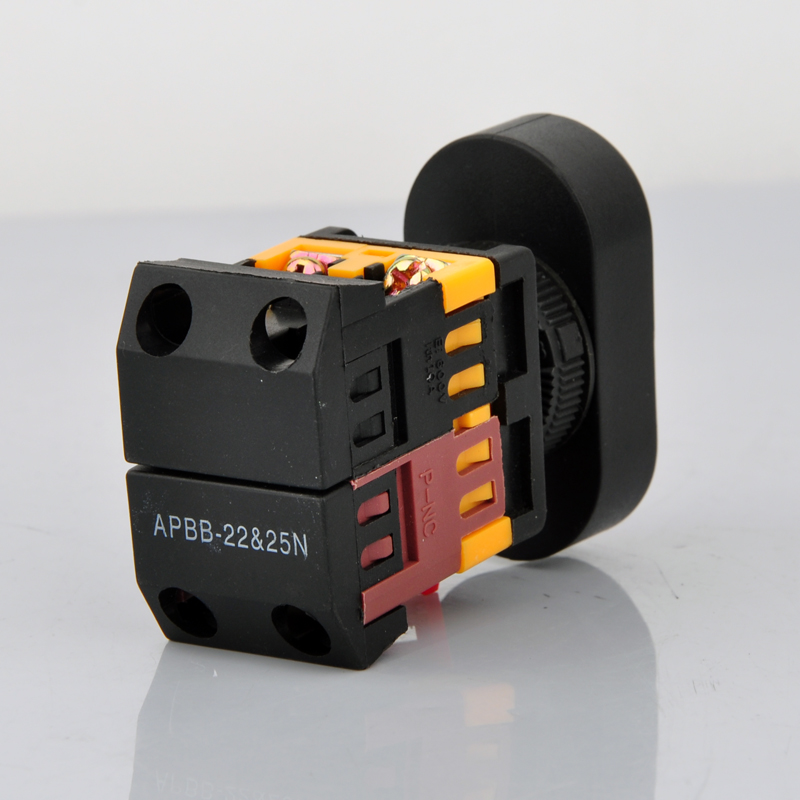 APBB-22N-25N 双键带灯马可按钮开关双位带灯自复开关10A