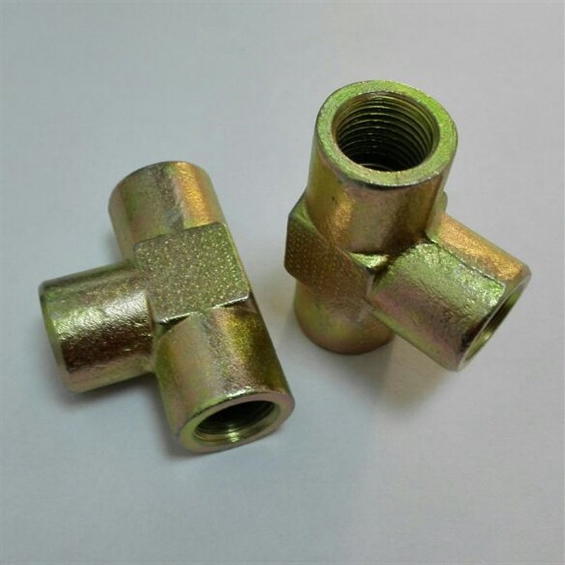 2分 高压内丝三通 压力16mpa 1/4高压三通 两分牙 T型三通 铸钢
