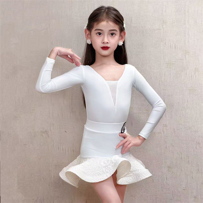 梵蒂恺2025新款拉丁舞服气质网红新款练功服儿童演出表演裙子套装