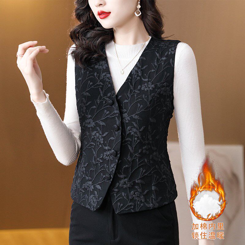 保暖棉衣马甲女外穿冬季2024年新款妈妈轻薄短款内搭背心马甲坎肩