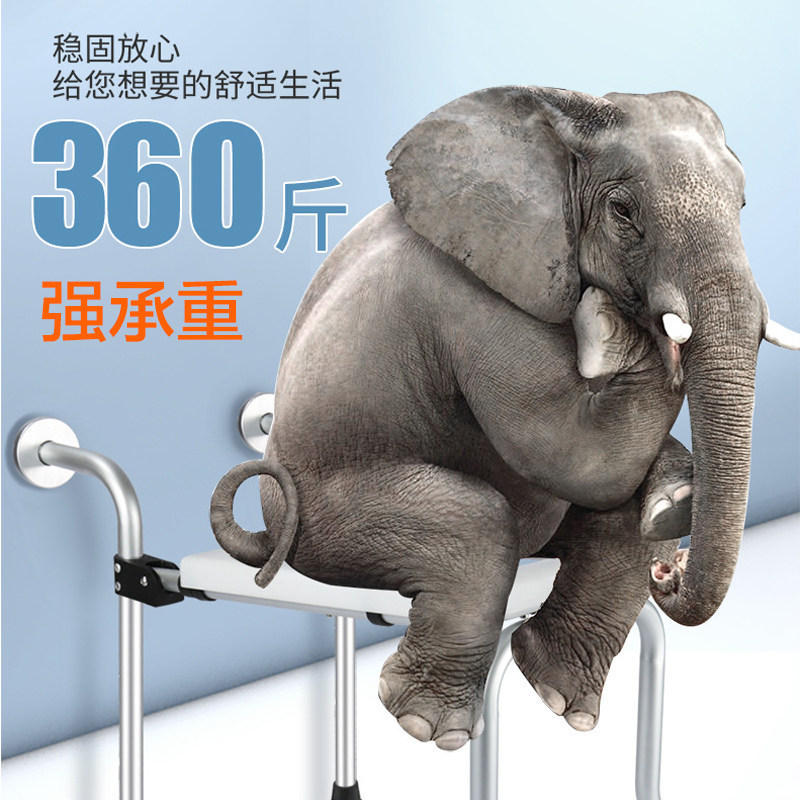 可折叠坐便器老人坐便椅子浴室扶手洗澡凳孕妇残T疾家用大便坐便