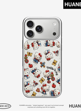 适用苹果17promax手机壳新款iphone16可爱kt猫苹果15pro高级感hellokitty全包14防摔13硅胶12小众11女款