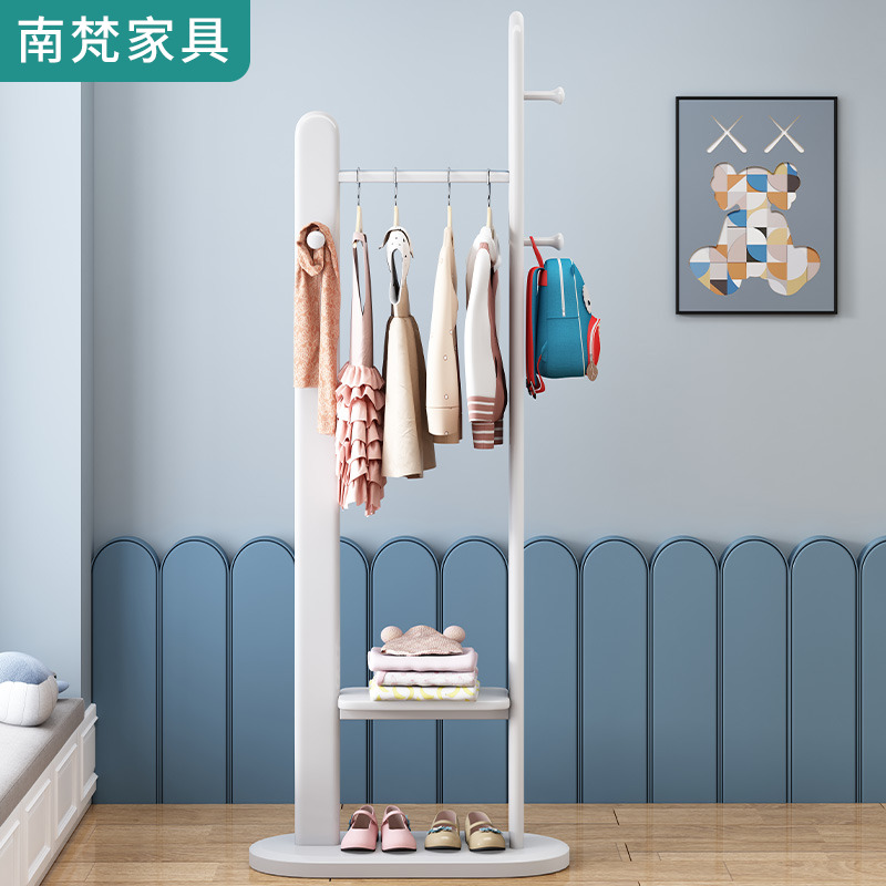 实木衣帽架落地简约现代卧室小户型衣服架子创意简易挂衣架置物架