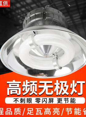 高频低频无极灯工矿灯250W工厂车间仓库体育馆照明天棚灯具吊灯