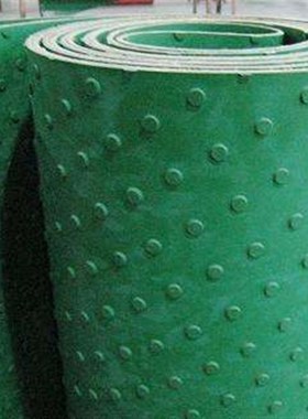 供应绿色大圆台花纹输送带小圆点防滑耐磨圆钉纹输送带鞋机用皮带