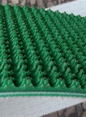 黑色草纹PVC墨绿色5.0MM花纹防滑爬坡输送带打包机折盖机草纹带