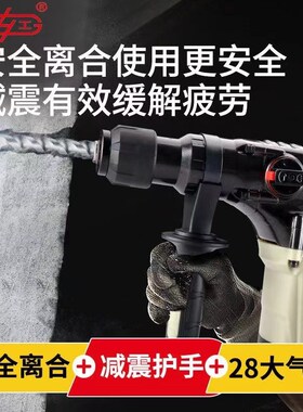 上海沪工28气缸二用电锤电镐冲击钻混凝土开槽钻孔打爆模工程