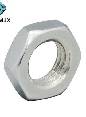 不锈钢LMS六角螺母薄款/厚款M3 4 5 6 8 10 12 16 18紧固锁紧配件