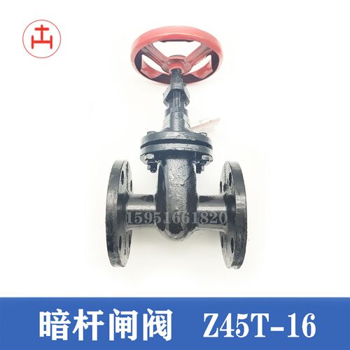法兰闸阀 Z45T-16 铜芯铜杆阀门 铁杆暗杆水阀DN40 50 65 80 100