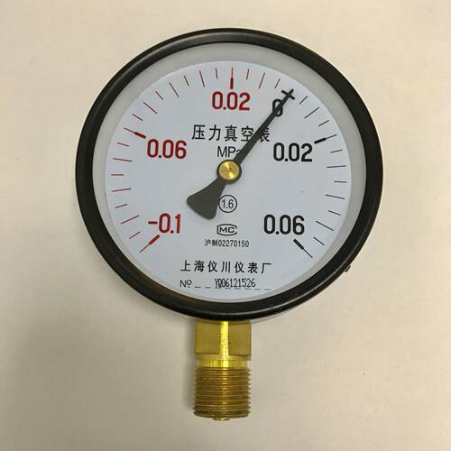 真空压力表 压力真空表 -0.1-+0.06mpa 直径100mm 螺纹 m20x1.5