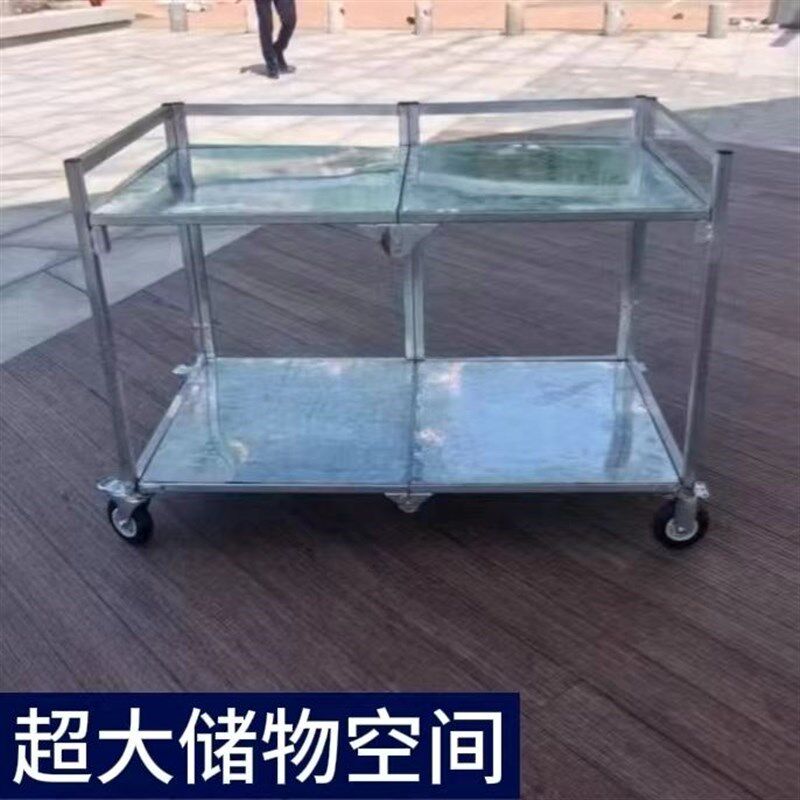 摆地摊小推车加厚折叠多功能夜市移动I货架摆摊小吃可拆卸神器