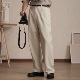 简约直筒宽松通勤老钱风纯棉休闲裤 加厚 冬季 西裤 可机洗